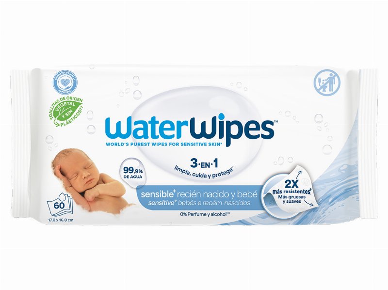 Toalhitas Bébe Waterwipes Biodegradáveis 60Un
