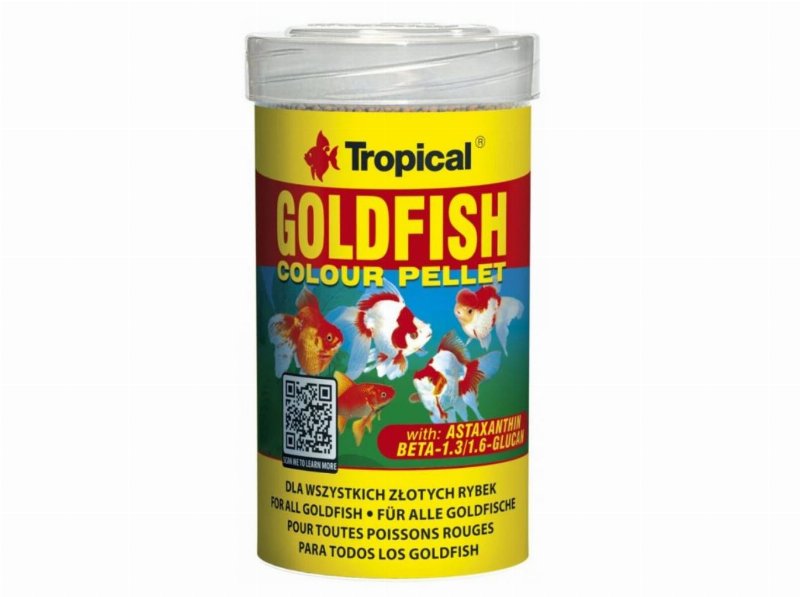 Comida Para Peixes Tropical Goldfish Colour Pellet 100 ml