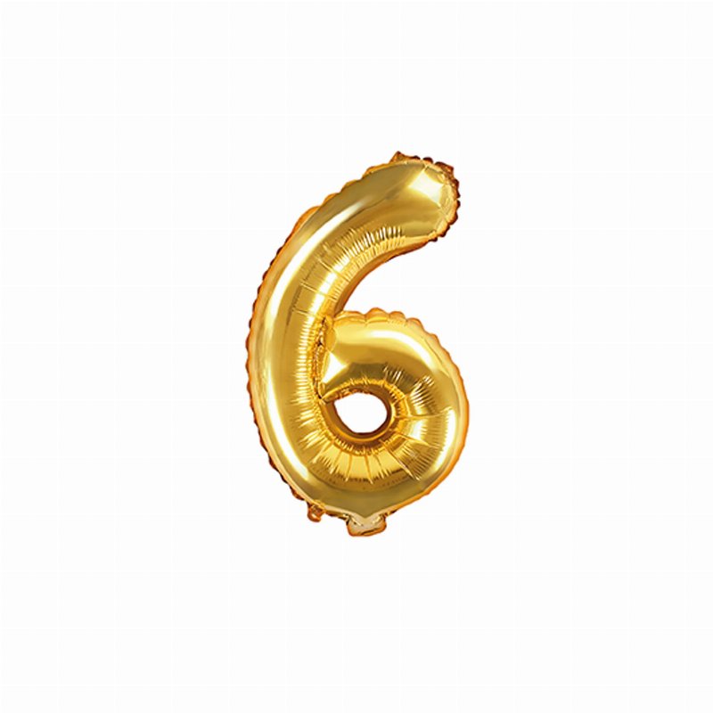 Balão Foil Nº6 Dourado