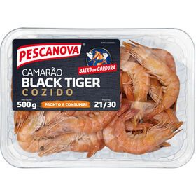 Camarão Black Tiger 21/30 Fresco Pescanova 500 gr