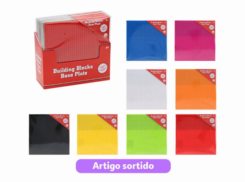 Base Para Blocos De Construção 26X26X0.3Cm Cores Sortidas