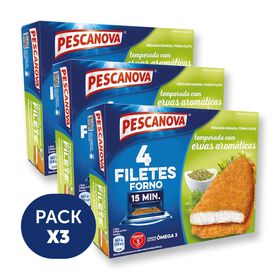 Filetes De Pescada Com Ervas Aromáticas Pescanova 3 X 400 gr (4 Un)