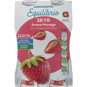 Iogurte Líquido Skyr Magro Morango Continente Equilíbrio 640 gr (4 Un)