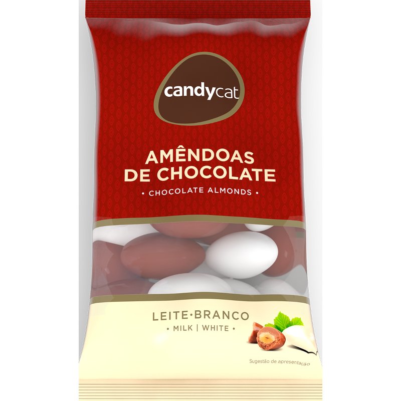 Amêndoas De Chocolate De Leite E Branco 90 g