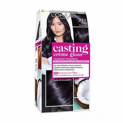 Coloração Casting Creme Gloss Preto Azulado 210 Casting L'oréal Paris 1Un