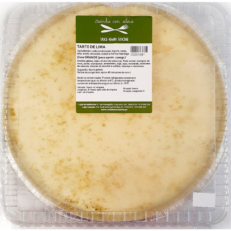 Tarte De Lima Grande 1 Dose 8/10 Pessoas 1250 g