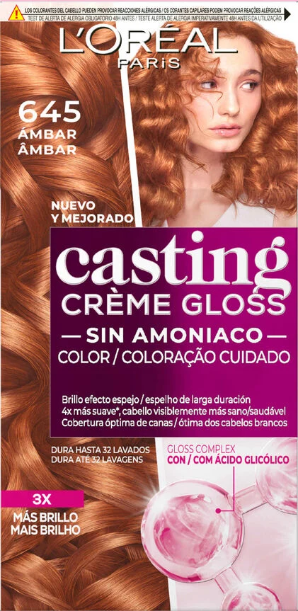 Coloração Casting Creme Gloss Âmbar 645 Casting L'oréal Paris 1Un