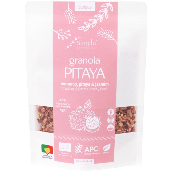 Granola Pitaya Com Morango, Pitaya E Jasmim Vegan Sem Glúten Biológica 300 g
