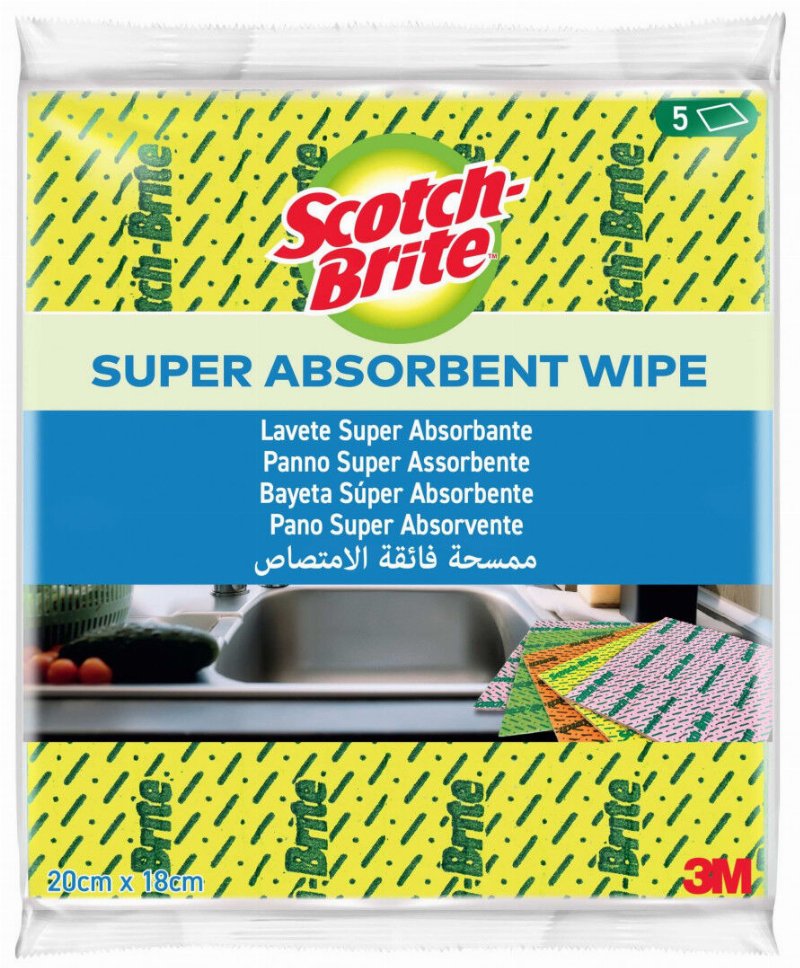 Pano Super Absorvente Scotch Brite 5Un