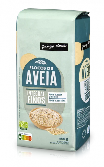 Flocos Aveia Finos Integral Pingo Doce 0.5Kg