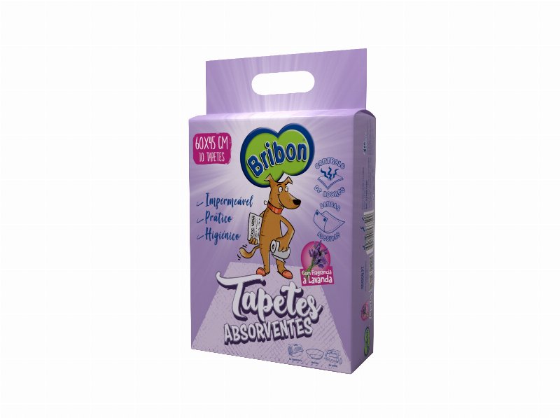 Tapetes Absorventes Bribon Lavanda 60X45Cm 10 Unidades