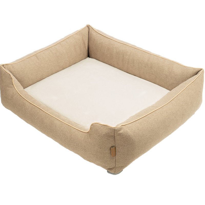 Cama Sofá Para Cão Oxford Beje Tamanho S 1 unidade
