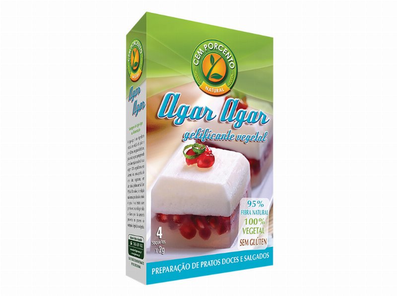 Gelificante Cem Porcento Natural Agar Agar 8 g