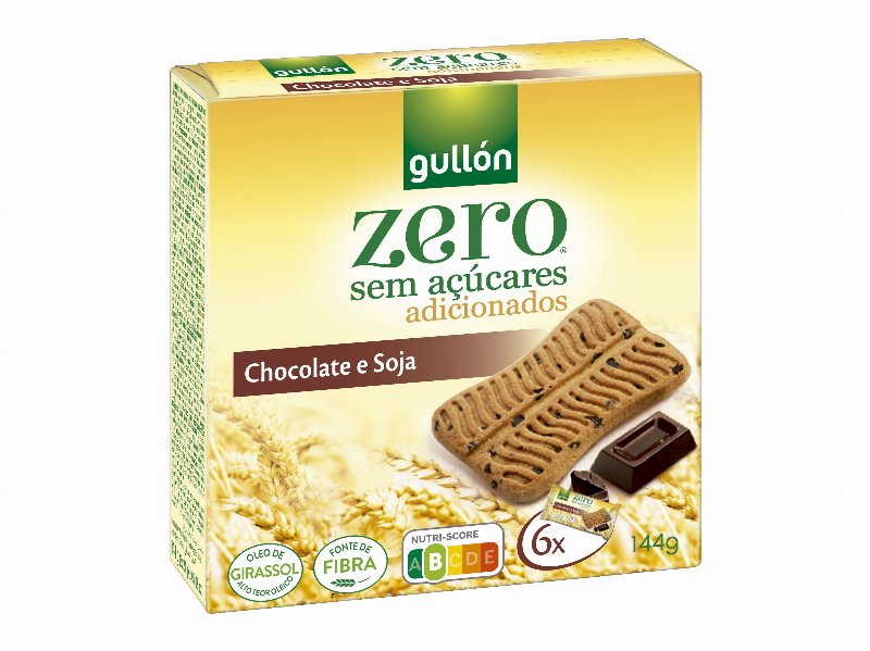 Snack Gullon Zero Sem Açucar Soja Chocolate 144 g