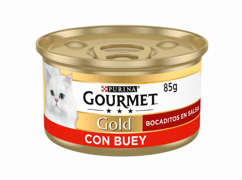 Comida Húmida Para Gato Gourmet Gold Com Carne Vaca 85 g