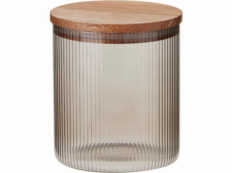 Frasco De Vidro Com Tampa De Madeira 950 ml