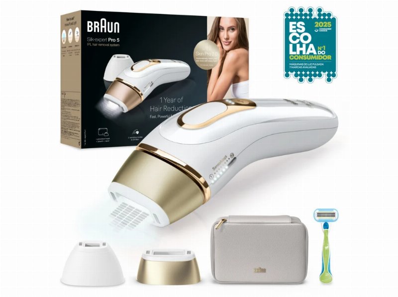 Depiladora Ipl Braun Silk-Expert Pro 5 Pl5152 Com Sensor Skinpro 2.0