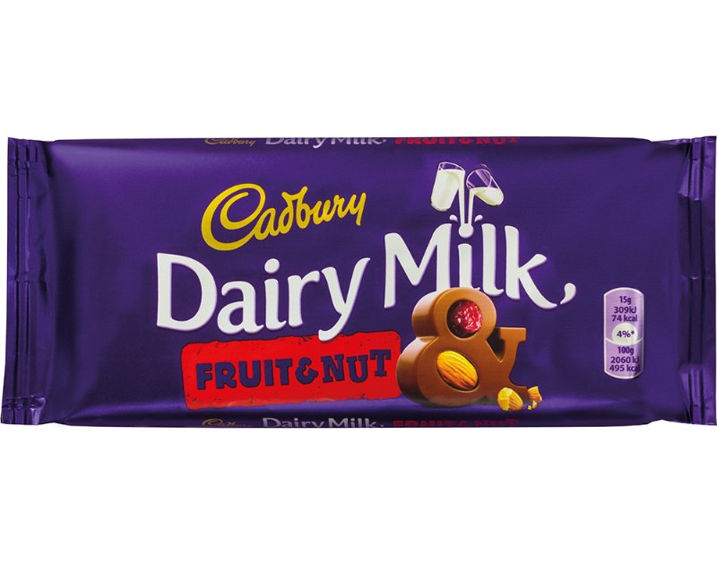 Chocolate Cadbury Dairy Milk Fruit & Nut 110 g