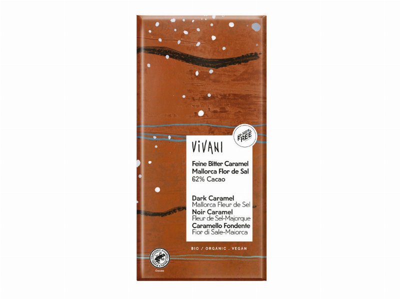 Chocolate Vivani Preto Caramelo Salgado Bio 80 g
