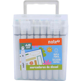 Conjunto De 48 Marcadores De Álcool Com Ponta Dupla Note!