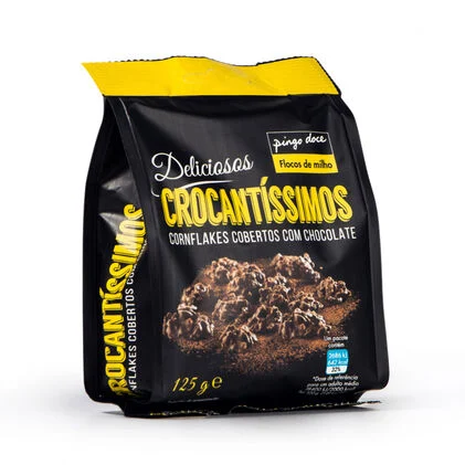 Flocos De Milho Cobertos Com Chocolate Crocantíssimos Pingo Doce 0.125Kg