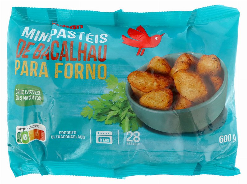 Mini Pastéis Bacalhau Auchan Para Forno 28Un 600 g
