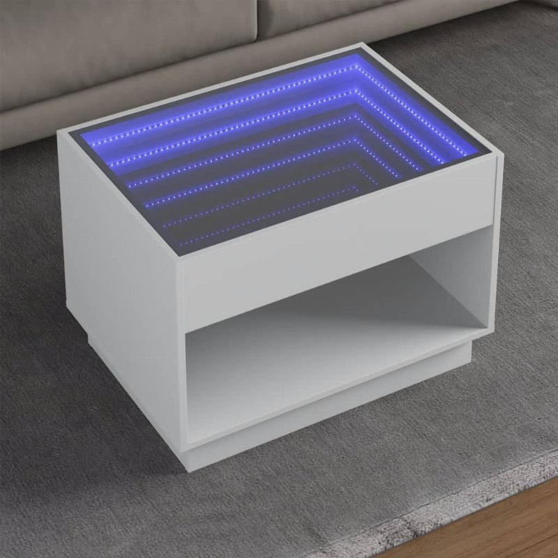 Hkh Mesa De Centro Luzes Led Infinity - Branco