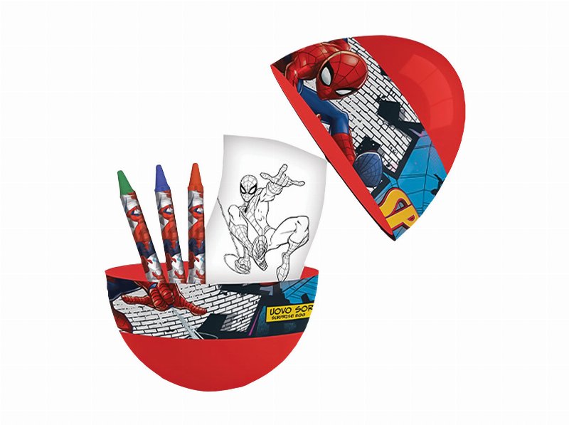 Conjunto Papelaria Ovo Spider-Man Pequeno 4 Peças