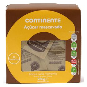 Açúcar Mascavado 50 Saquetas Continente 200 gr