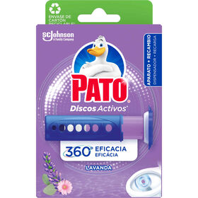Discos Sanitários Ativos Gel Dispensador + Recarga Lavanda Pato