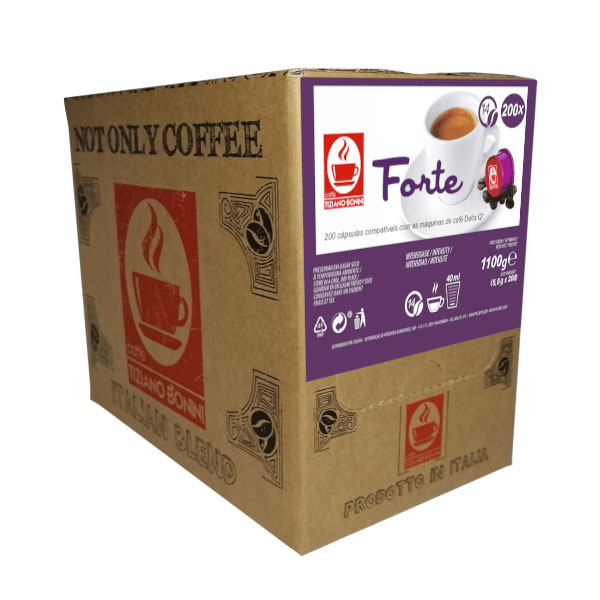 Café Forte Compatíveis Delta Q 200 Cápsulas Bonini