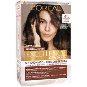 Coloração Permanente Universal Nudes Castanho Claro 4U L'oréal Paris Excellence 1 Un
