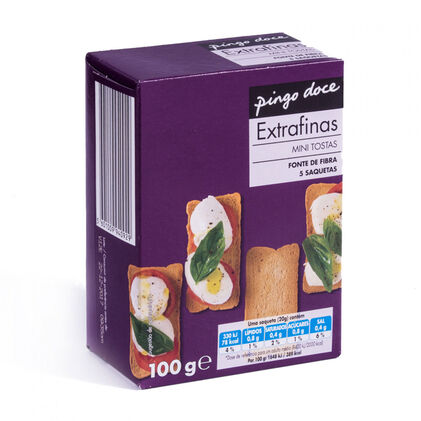 Mini Tostas Extrafinas De Trigo Pingo Doce 0.1Kg