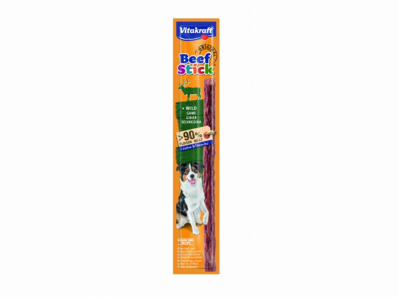 Snacks Para Cão Beef Stick Vitakraft Com Caça