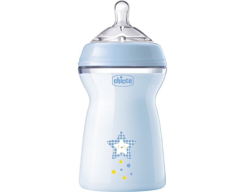 Biberão Chicco Natural Feeling Azul 6M+ 330 ml