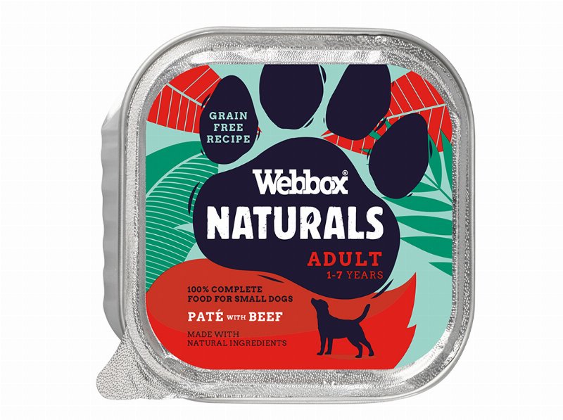 Comida Húmida Natural Para Cão Webbox Patê Com Vaca 150 g