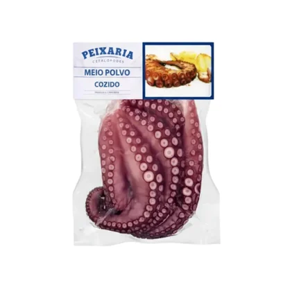 Meio Polvo Cozido Congelado Embalado Nossa Peixaria 0.25Kg