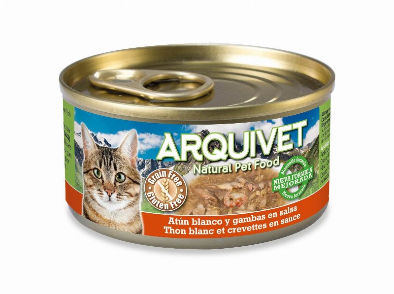 Comida Húmida Gato Arquivet Atum Branco E Camarão 80 g