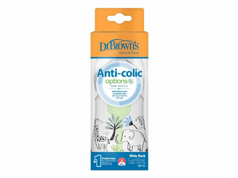 Biberão Dr. Brown's Boca Larga Selva 150 ml 1Un