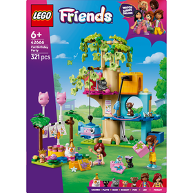 Lego Friends - Festa De Aniversário Do Gato E Casa Da Árvore - 42666