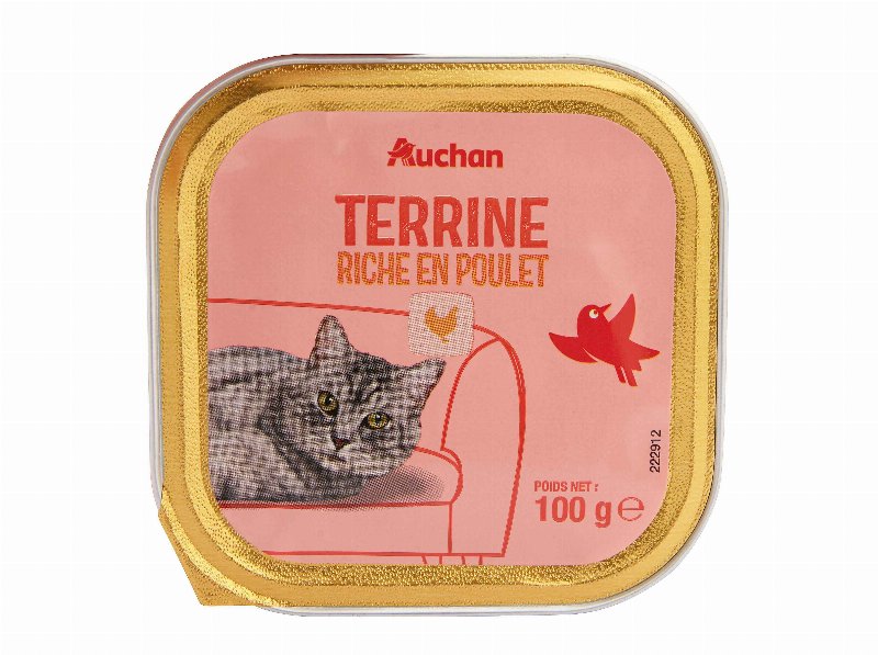 Comida Húmida Para Gato Auchan Terrina Rico Em Frango 100 g