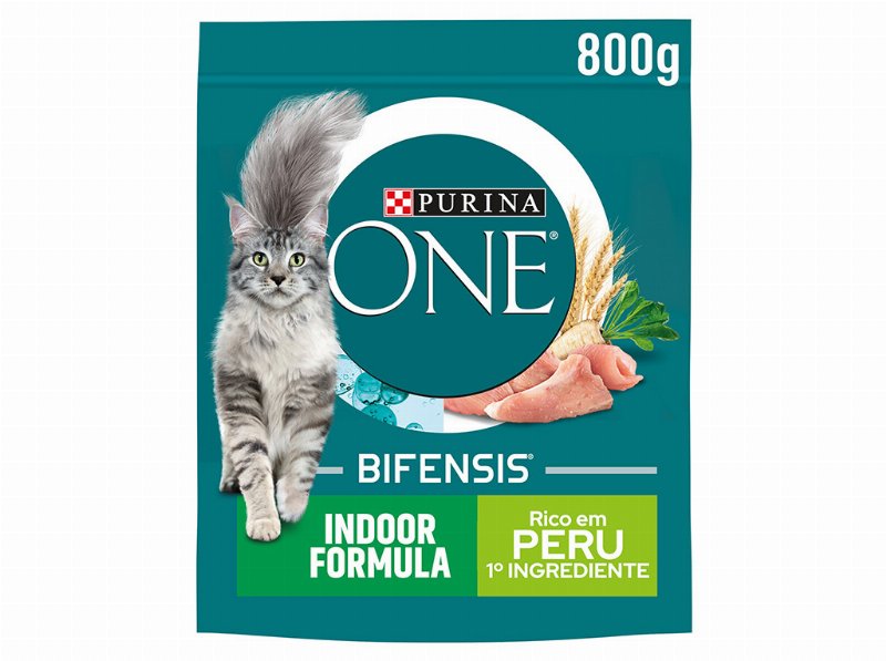 Ração Para Gato Purina One Indoor Com Perú 800 g