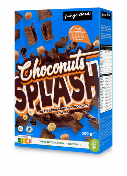 Cereais Recheados De Chocolate E Avelã Pingo Doce 0.5Kg