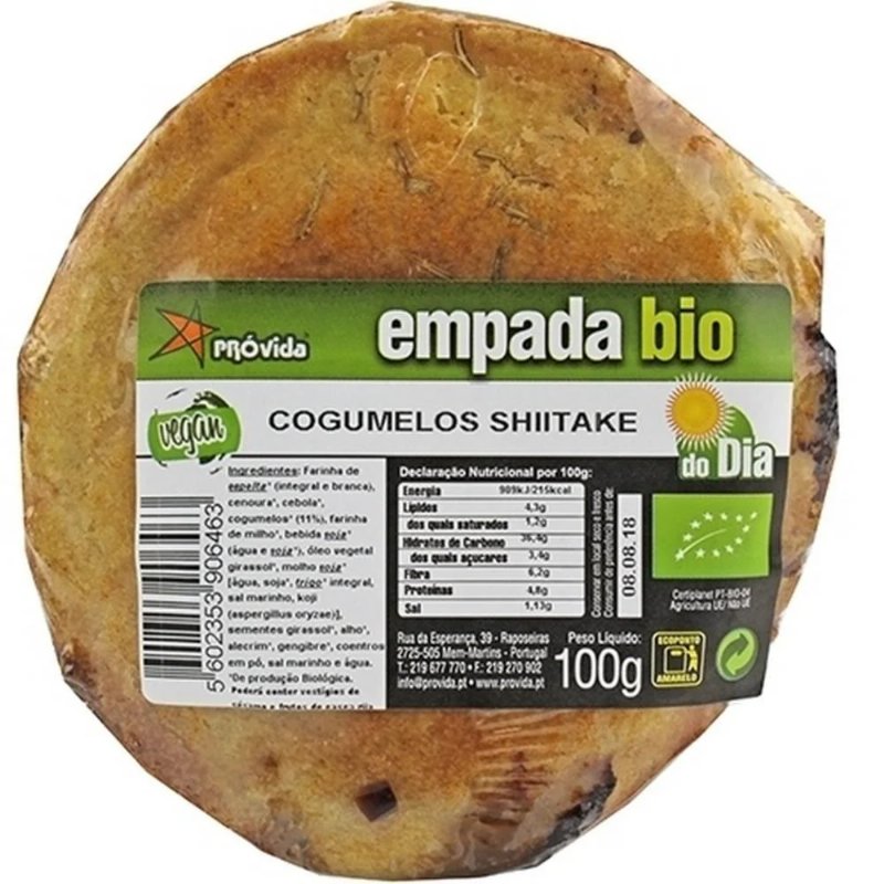 Empada Cogumelos Shiitake Bio Próvida 100 g