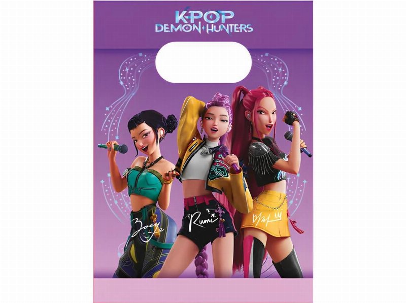 Sacos Papel Para Festa K-Pop Demon Hunters 4 Unidades