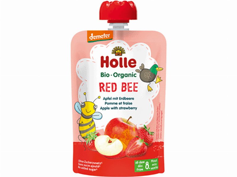 Saqueta Bio Holle Maçã E Morango 8M+ 100 g
