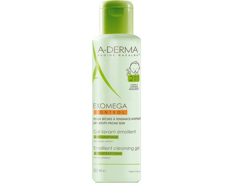 Gel A-Derma Exomega Corpo E Cabelo Control 500 ml