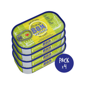 Atum Posta Em Azeite Bom Petisco 4 X 78 gr