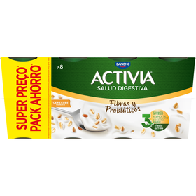 Iogurte Bifidus Fibra Pedaços Cereais Activia Danone 920 gr (8 Un)