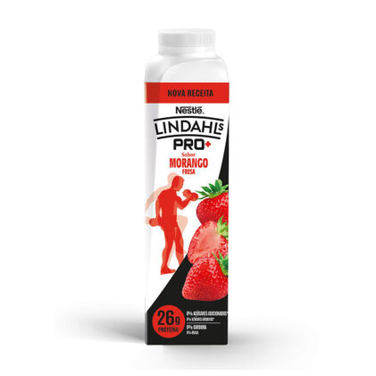 Iogurte Líquido Proteína Pro+ Morango Lindahls Pro+ 0.33L